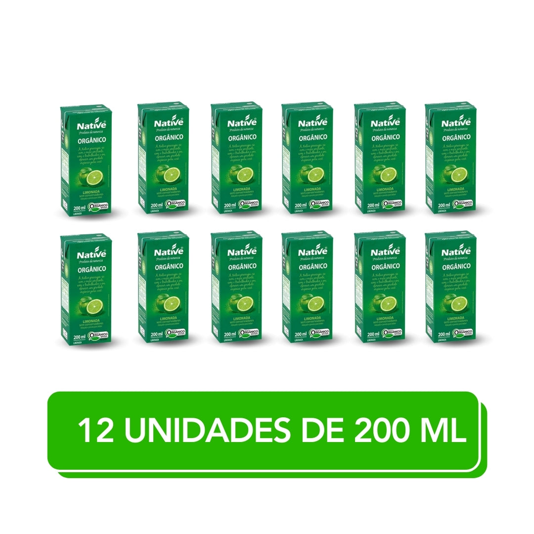 Kit 12 Unidades - Limonada Orgânica Native 200ml