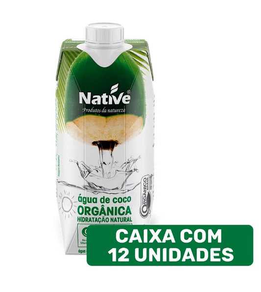 Água de Coco Orgânica Native Caixa com 12 unidades de 330ml