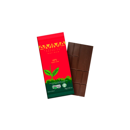 Chocolate Orgânico 60% Cacau Tablete 80g AMMA