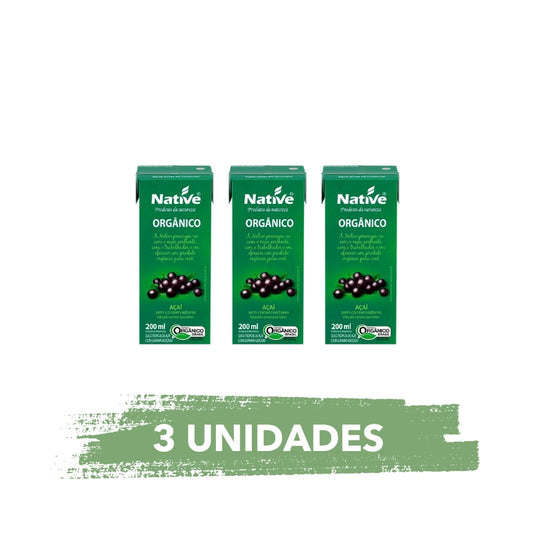 Suco de Açai com Guaraná 200ml - Caixa 3 Unidades