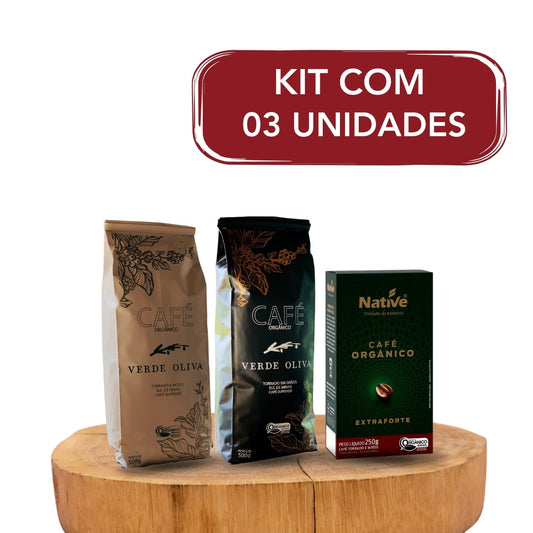 Kit 3 Unidades - Mix de Cafés Orgânicos