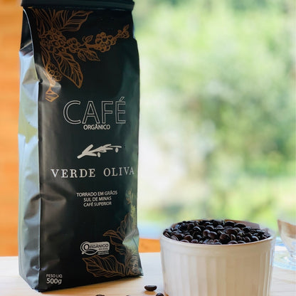 Cafe Em Grãos Orgânico 500g - Verde Oliva