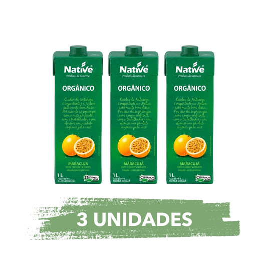 Nectar de Maracujá Orgânico Native 1L - Caixa 3 Unidades