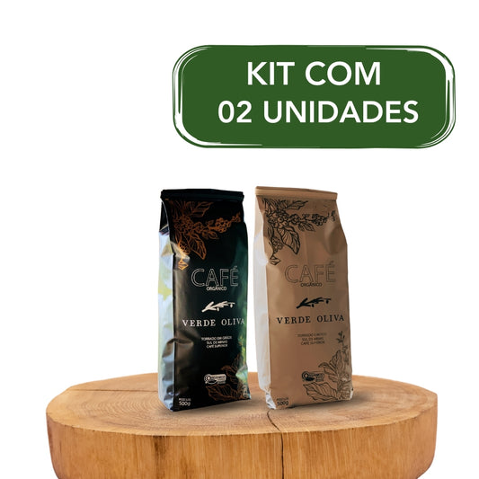 Kit 2 Unidades - Café em Grãos 500g + Café Moído 500g