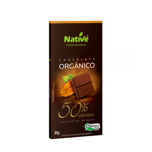 Chocolate Orgânico Native 50% cacau 80g