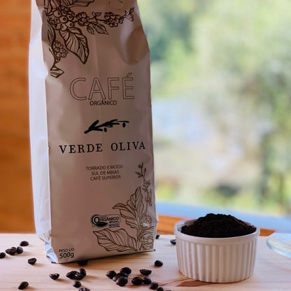 Cafe Moido Orgânico 500g - Verde Oliva