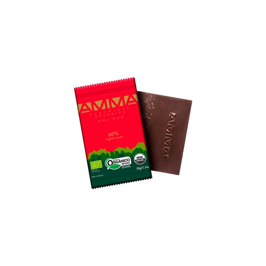 Chocolate Orgânico 60% Cacau Tablete 30g  AMMA