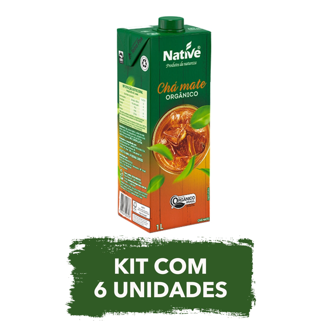 Kit 6 Unidades - Chá Mate Orgânico Native 1L
