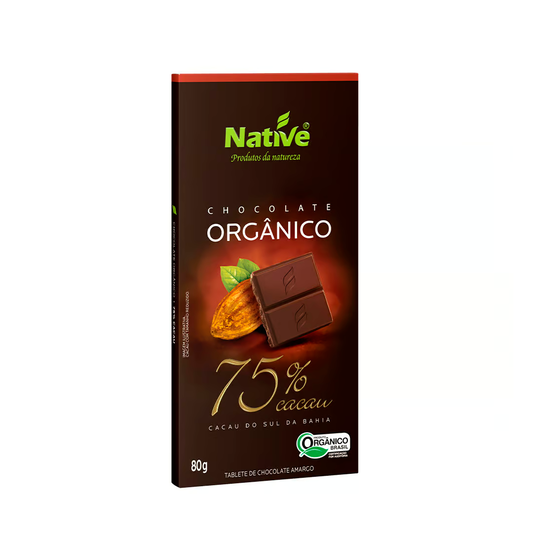 Chocolate Orgânico Native 75% cacau 80g