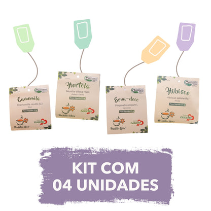 Kit 04 Unidades - Chás Orgânicos Diversos 15g