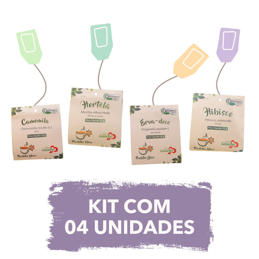 Kit 04 Unidades - Chás Orgânicos Diversos 15g