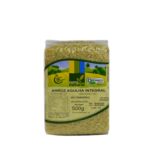 Arroz Agulha Integral Orgânico 500g