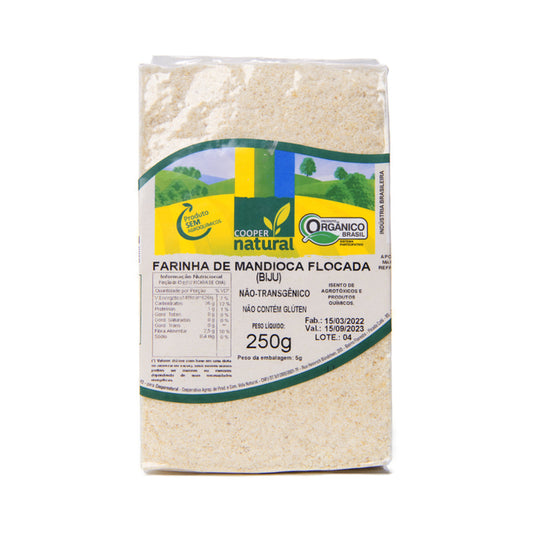 Farinha de Mandioca Flocada (Biju) Orgânico 250g - Sem gluten