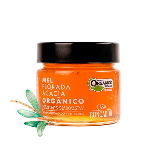 Mel Orgânico Puro Vidro 240g Florada Acacia Mercado da Terra