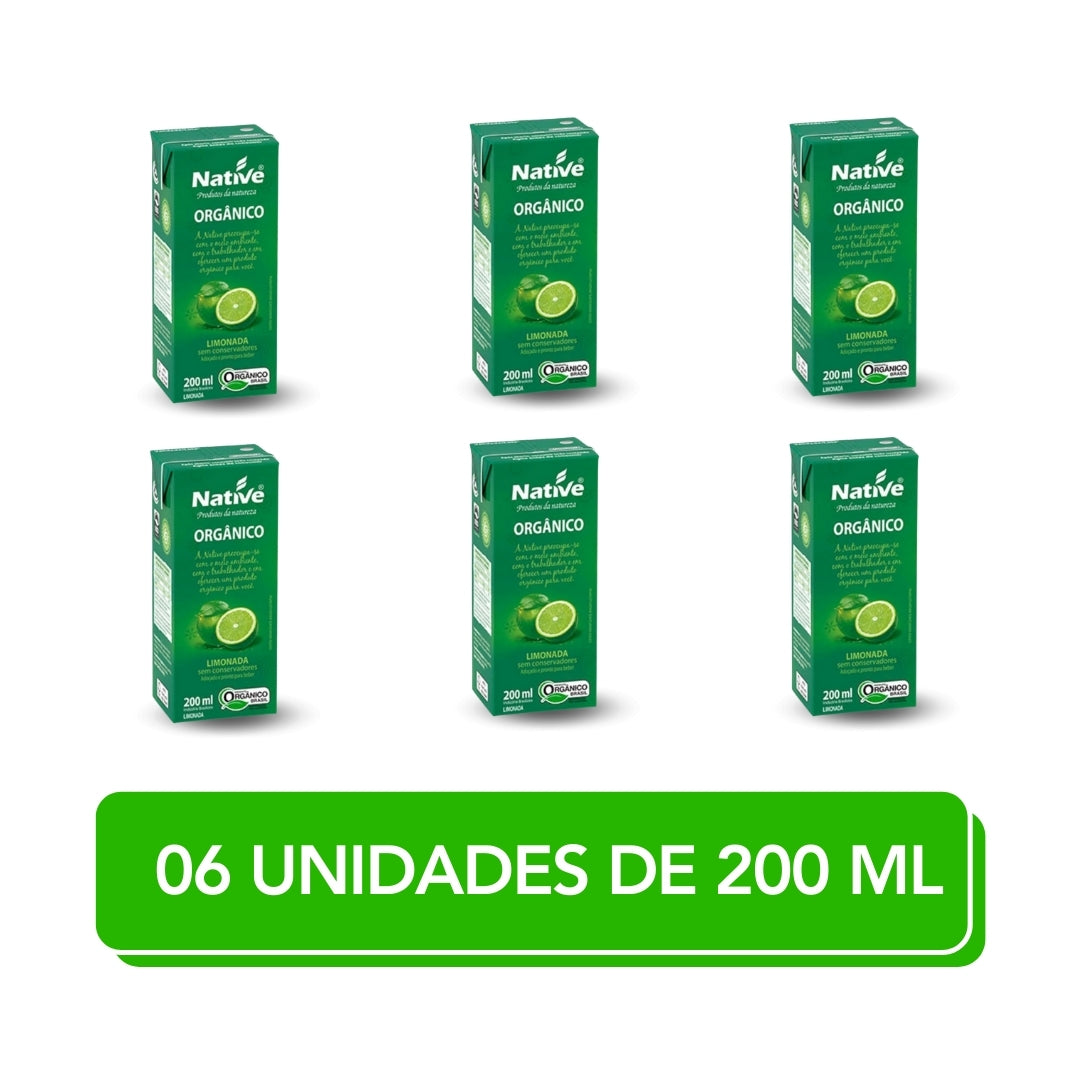 Kit 06 Unidades - Limonada Orgânica Native 200ml